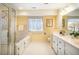 Bathroom with double vanity, jetted tub, and shower at 3 Acornridge Ct, Durham, NC 27707