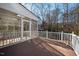 Spacious deck overlooks private wooded backyard at 3 Acornridge Ct, Durham, NC 27707