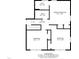 Upper floor plan with primary bedroom and two additional bedrooms at 420 W 10Th St, Siler City, NC 27344