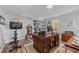 Home office with a large desk and built-in shelving at 420 W 10Th St, Siler City, NC 27344