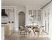 Elegant dining area features a round table and chairs, located near the kitchen at 432 Firefly Overlook, Pittsboro, NC 27312