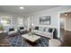 Bright living room featuring neutral walls, dark wood floors, and ample seating at 601 Rose St, Rocky Mount, NC 27801