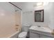 Functional bathroom with a shower-tub combination and vanity sink for everyday convenience at 635 Pine Ridge Pl, Raleigh, NC 27609
