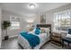 Comfortable bedroom with natural light from the window and well appointed furnishings at 8 Kingston Mill Ct, Durham, NC 27701