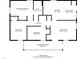 Black and white floor plan showing kitchen, living room, bedrooms, and bath at 8 Kingston Mill Ct, Durham, NC 27701