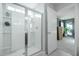 Bathroom with a large shower and modern fixtures at 104 Ridgeline Ct, Durham, NC 27703