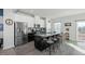 Island kitchen with granite countertops and stainless steel appliances at 104 Ridgeline Ct, Durham, NC 27703