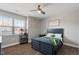 Bright bedroom with a ceiling fan and plenty of natural light at 1109 Timbercut Dr, Durham, NC 27703