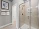 Modern bathroom with a large shower and neutral tile at 1241 S Blount Street # 101, Raleigh, NC 27601