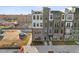Luxury townhome community; aerial view shows building and surroundings at 1245 S Blount Street # 101, Raleigh, NC 27601