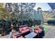 Relaxing backyard patio with seating and artificial turf at 2500 Shadow Hills Ct Ct, Raleigh, NC 27612