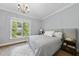Spacious bedroom with a large bed, ample natural light, and hardwood floors at 2500 Shadow Hills Ct Ct, Raleigh, NC 27612