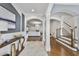 Elegant entryway with hardwood floors, high ceilings, and views to the living room and staircase at 2500 Shadow Hills Ct Ct, Raleigh, NC 27612