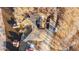 Aerial view of house and landscaped waterfront lot at 261 Willifords Pt Dr, Roxboro, NC 27574