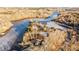 Aerial view of property showcasing waterfront lot and location at 261 Willifords Pt Dr, Roxboro, NC 27574