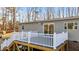 Elevated deck with white railings offering scenic views at 261 Willifords Pt Dr, Roxboro, NC 27574