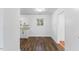 Dining area with hardwood floors and white cabinets at 2913 Sprucewood Dr, Durham, NC 27707