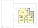 Upstairs floorplan with bonus room, 2 bedrooms, and a bathroom at 320B W Orange St, Hillsborough, NC 27278