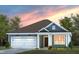 Charming craftsman style home with white and blue exterior, landscaping, and a two-car garage at 341 Broomside Ave, Raleigh, NC 27603