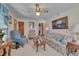 Spacious living room featuring a sofa, armchairs, and coffee table at 505 Forrest St, Hillsborough, NC 27278