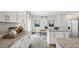 Modern kitchen featuring white cabinets and granite countertops at 64 Tributary Way, Fuquay Varina, NC 27526