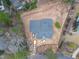 Aerial view of new home construction featuring spacious lot and landscaping at 6805 Greystone Dr, Raleigh, NC 27615