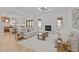 Bright and airy living room with fireplace, modern furniture, and an open concept design at 3304 Cheswick Dr, Raleigh, NC 27609