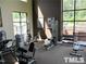 Fitness center with strength training equipment and large windows at 4015 Southpoint Lndg Way, Durham, NC 27707