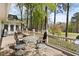Inviting deck with outdoor seating, perfect for enjoying serene views of the surrounding lush landscape at 76527 Rice, Chapel Hill, NC 27517