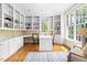 Bright home office featuring custom built-in shelves and an inviting workspace for productivity at 76527 Rice, Chapel Hill, NC 27517