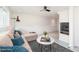 Finished basement with sectional sofa and coffee table at 105 Cooke St, Raleigh, NC 27601