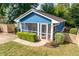 Blue house with a screened porch and yard at 105 Cooke St, Raleigh, NC 27601