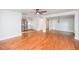 Bright living room featuring hardwood floors and an open floor plan at 105 Cooke St, Raleigh, NC 27601