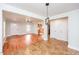 Spacious living room with hardwood floors and views into kitchen at 105 Cooke St, Raleigh, NC 27601