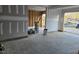 Unfinished garage with drywall and exterior view at 105 Forest Dr, Graham, NC 27253