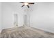 Bright bedroom with ceiling fan and bathroom access at 1099 Talisker Way, Burlington, NC 27215