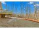 Rear view of house showing deck and wooded lot at 1523 Alta Vista Ln, Graham, NC 27253