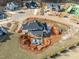 House under construction with pool in the backyard at 1608 Legacy Ridge Ln, Wake Forest, NC 27587