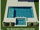 Overhead view of inviting pool and spa at 1608 Legacy Ridge Ln, Wake Forest, NC 27587