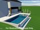Luxury pool with spa and waterfall feature at 1609 Legacy Ridge Ln, Wake Forest, NC 27587