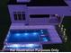 An illuminated pool and spa at night at 1609 Legacy Ridge Ln, Wake Forest, NC 27587