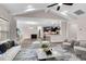 Open concept living room with kitchen and dining views at 257 Macallan Dr, Burlington, NC 27215