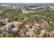 Wide aerial view of neighborhood, highlighting the property's location at 501 Pearson Dr, Durham, NC 27713