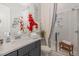 Modern bathroom with a walk-in shower and updated vanity at 8101 Fergus Ct, Wake Forest, NC 27587