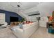 Spacious bonus room with sectional sofa and large TV at 8101 Fergus Ct, Wake Forest, NC 27587