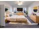 Bright main bedroom with large bed and plenty of closet space at 1004 Cabin Hill Way, Garner, NC 27529