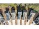 Bird's-eye view of a row of houses and their driveways at 104 Spruce Hollow Cir, Spring Lake, NC 28390