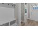 Inviting entryway with built-in bench seating and storage at 104 Spruce Hollow Cir, Spring Lake, NC 28390