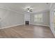Spacious living room with fireplace and hardwood floors at 104 Spruce Hollow Cir, Spring Lake, NC 28390