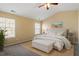 Bright bedroom with vaulted ceiling, neutral walls, and cozy carpet flooring at 11215 Lofty Heights Pl, Raleigh, NC 27614